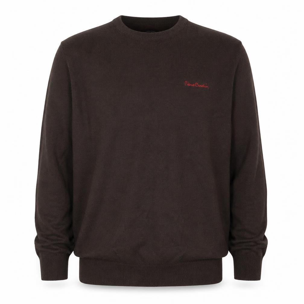 Pierre Cardin Men's Brown XL Acrylic Crew Neck Pullover Jumper