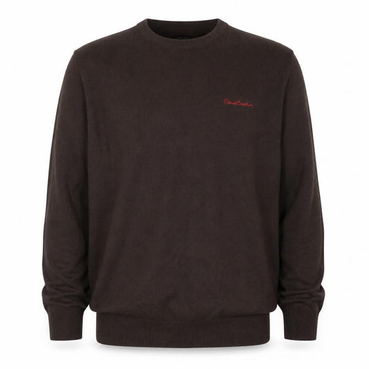 Pierre Cardin Men's Brown XL Acrylic Crew Neck Pullover Jumper