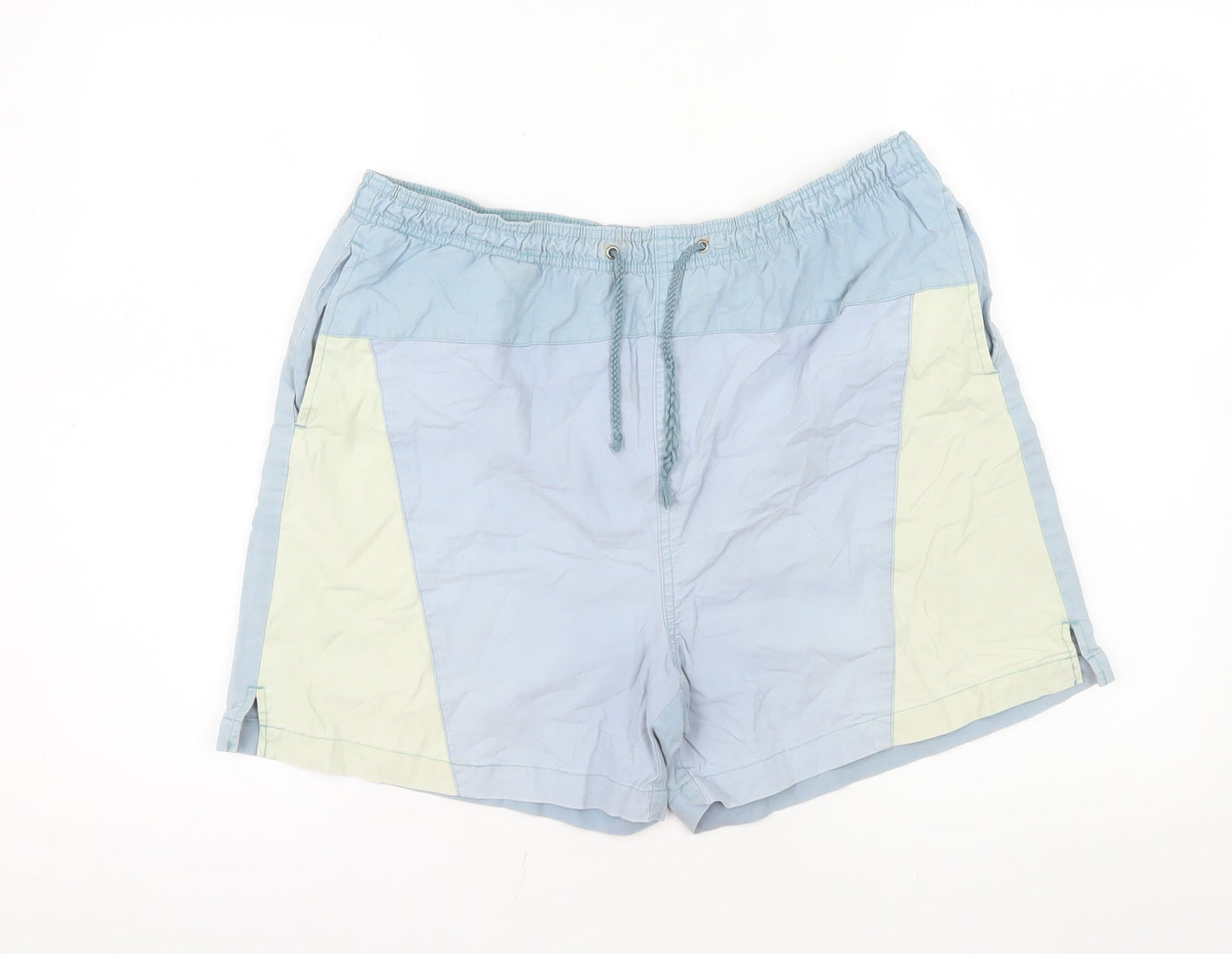 D'Amigo Men's Multicoloured Cotton Drawstring Shorts Size L