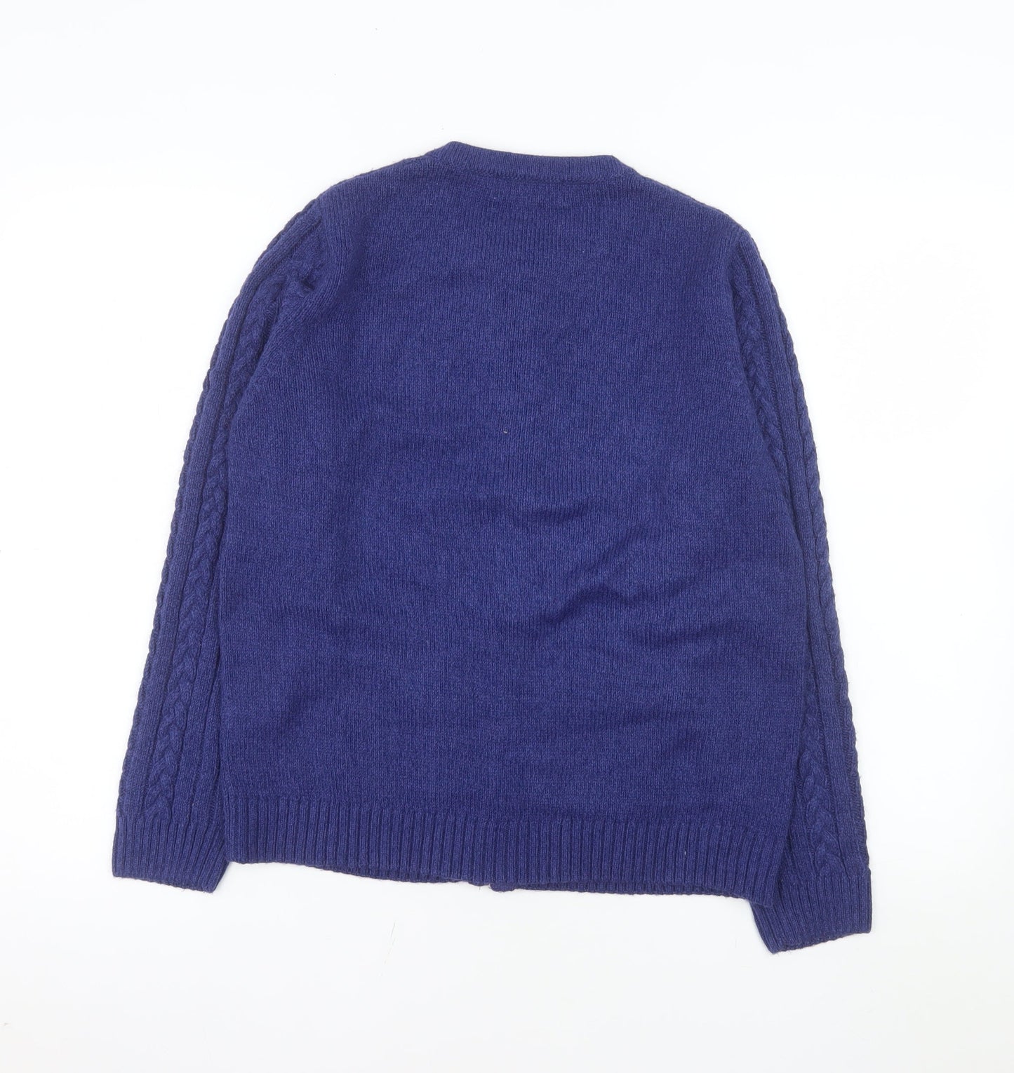 Honor Millburn Women's Blue Knit Zip Jacket Size S 10-12