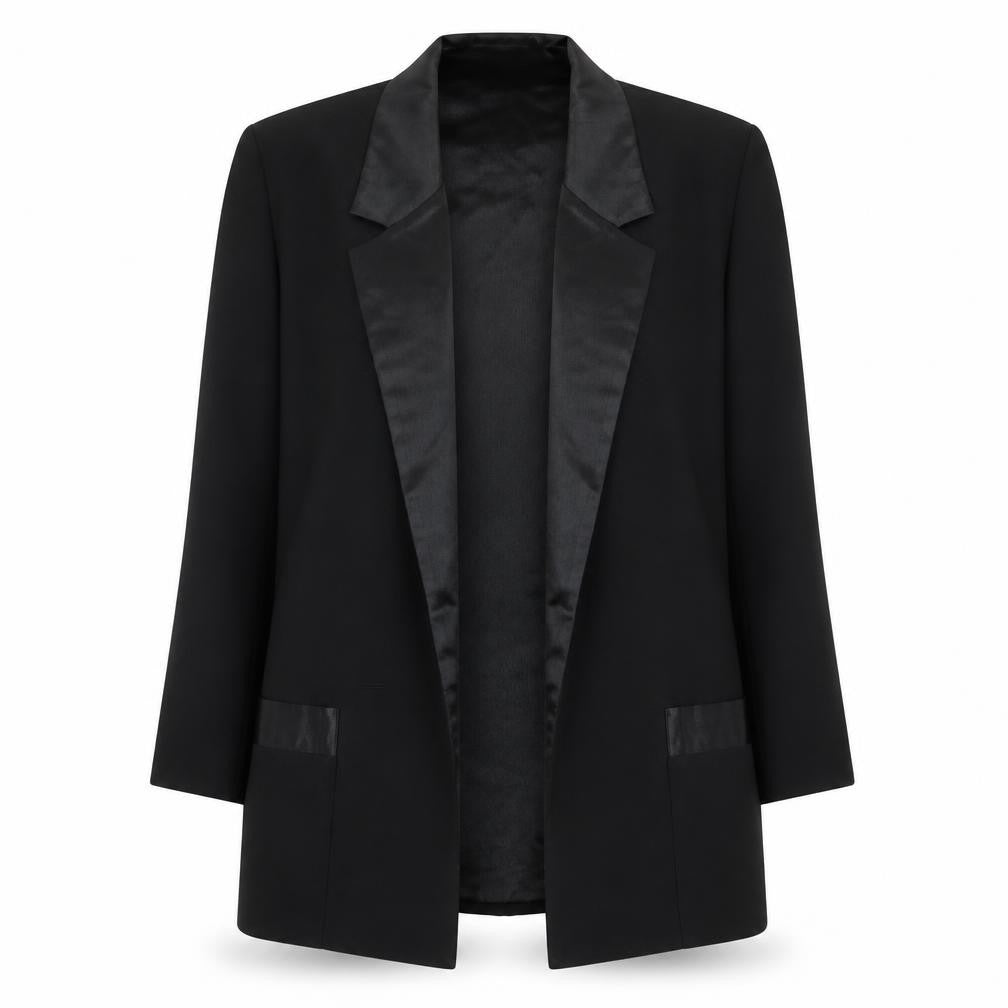 Three's Company Women's Black Size 12 Tuxedo Blazer Jacket