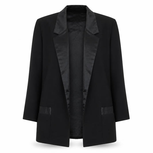 Three's Company Women's Black Size 12 Tuxedo Blazer Jacket