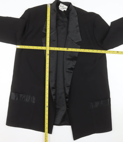 Three's Company Women's Black Size 12 Tuxedo Blazer Jacket