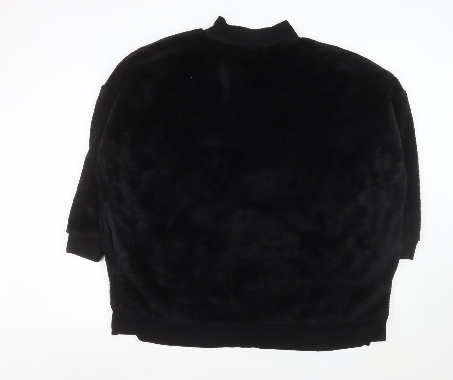 Marks and Spencer Womens Black XL Velour Button Jacket