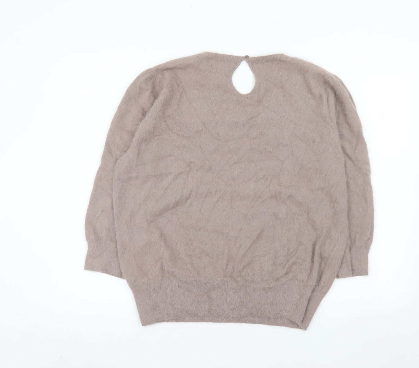 Monsoon Women’s Beige Angora Blend Pullover Jumper Size 22