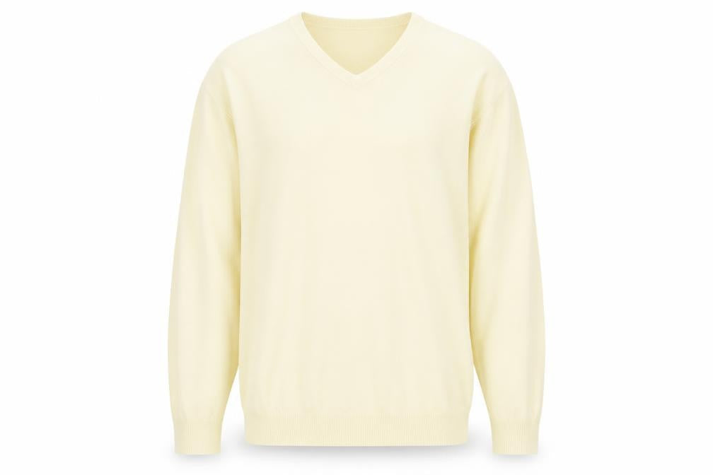 Wolsey Men’s Beige 2XL V-Neck Acrylic Pullover Jumper
