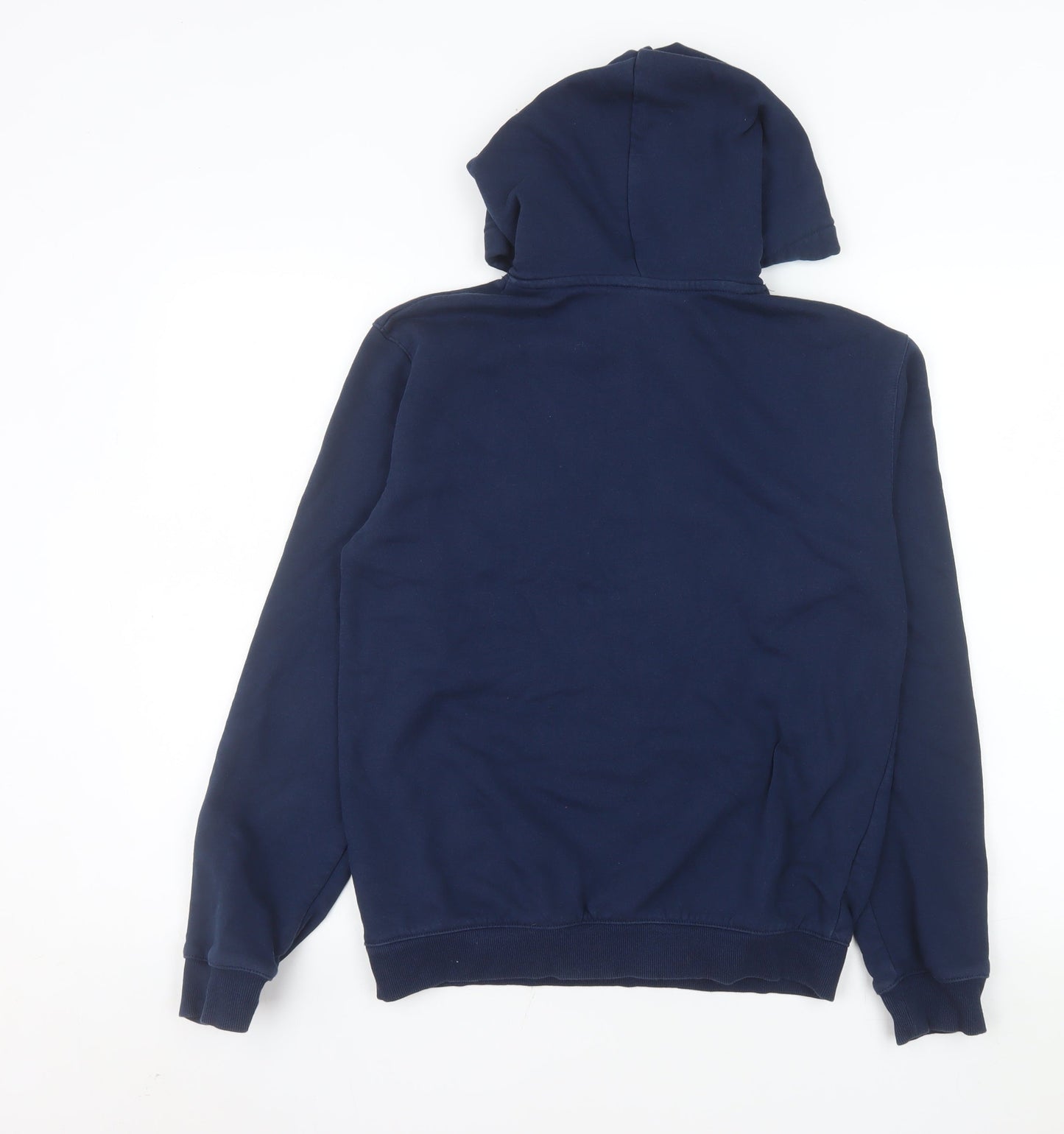 H&M Boys Blue Pullover Hoodie 13-14 Years Cotton Blend Fleece