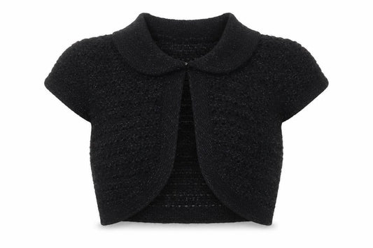 Gap Women's Black Collared Knit Shrug Jumper M