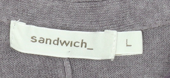 Sandwich Women Purple L Asymmetric Sleeveless Jersey Dress