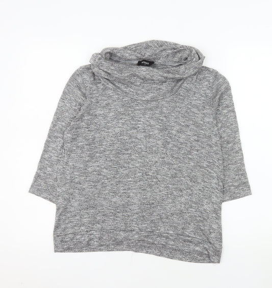 Klass Women’s Grey Cowl Neck Lightweight 3/4 Sleeve Jumper M