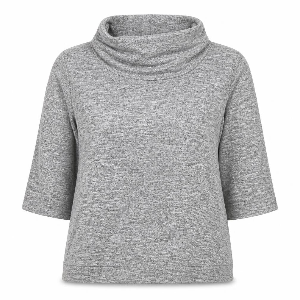 Klass Women’s Grey Cowl Neck Lightweight 3/4 Sleeve Jumper M