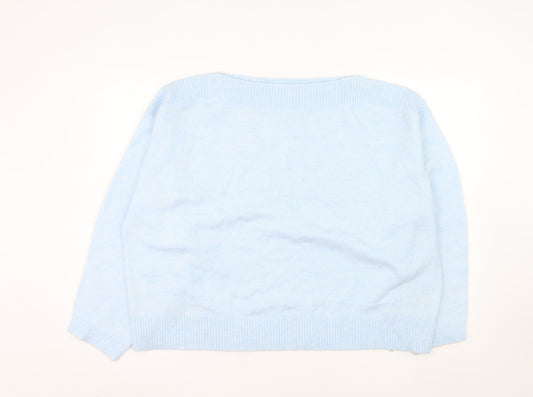 Marks and Spencer Women's Blue XL Pullover Jumper Knit Alpaca Blend
