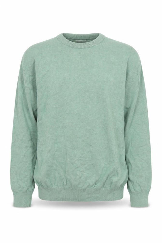Marks & Spencer Men's Green Cotton Crew Neck Jumper XL