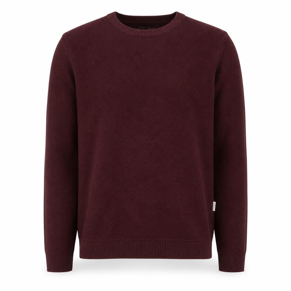 Shore Leave Men's Red Cotton Blend Crew Neck Jumper Size M