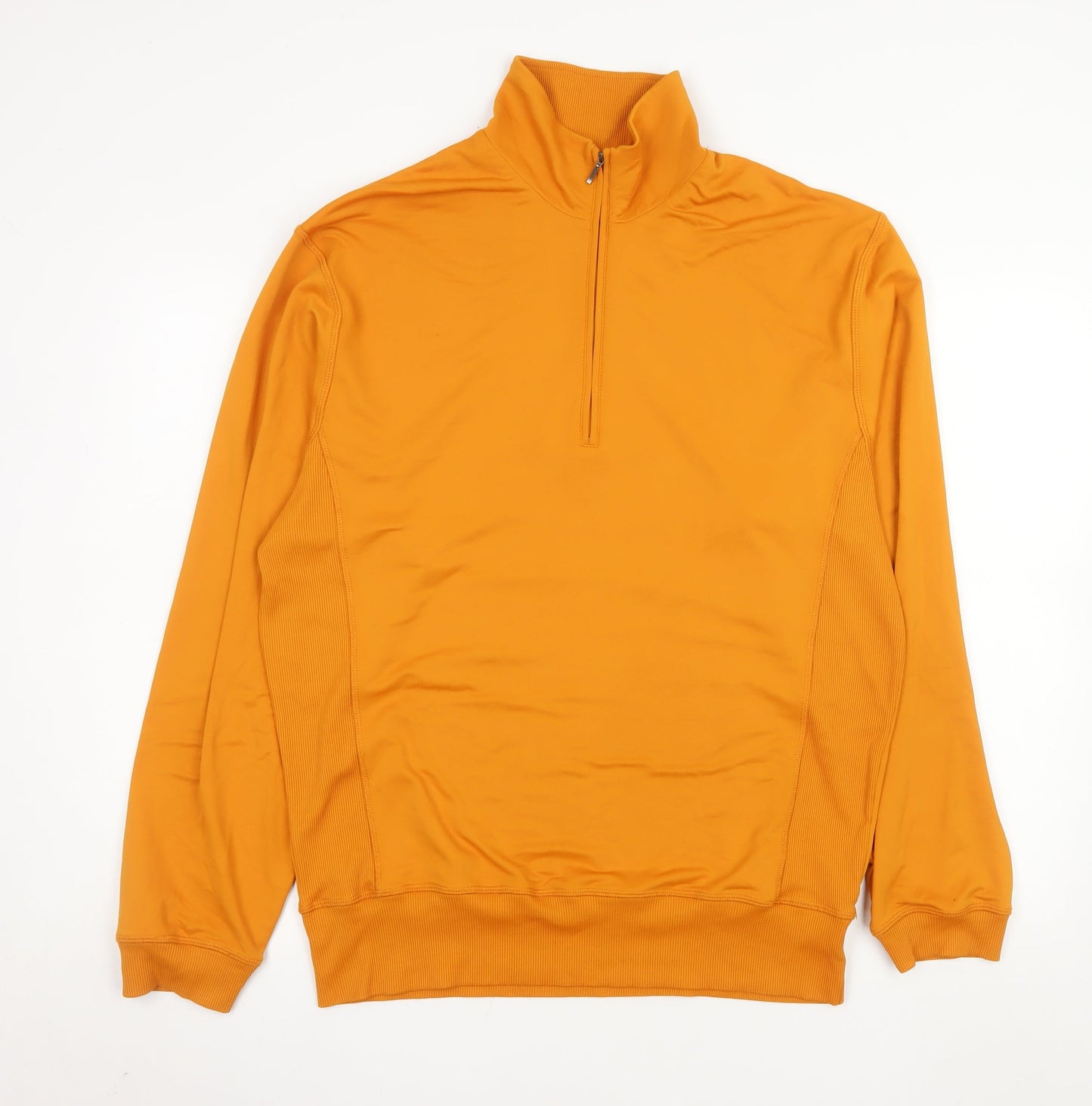 Page & Tuttle Men’s Orange 1/4 Zip Long Sleeve Golf Sweatshirt L