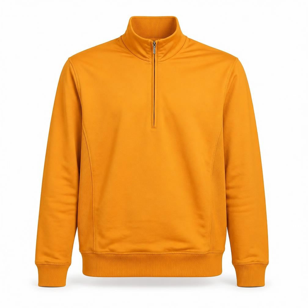 Page & Tuttle Men’s Orange 1/4 Zip Long Sleeve Golf Sweatshirt L