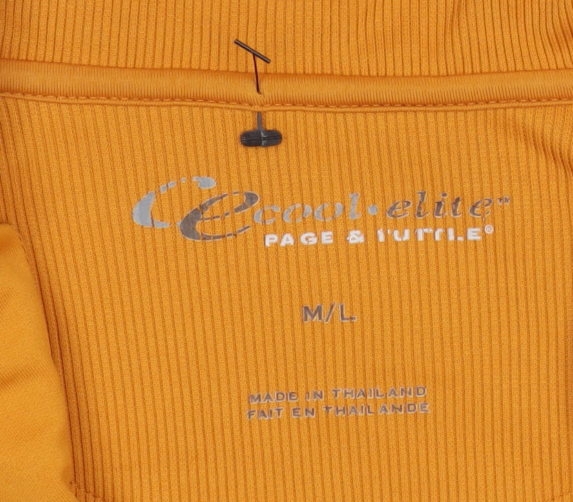 Page & Tuttle Men’s Orange 1/4 Zip Long Sleeve Golf Sweatshirt L