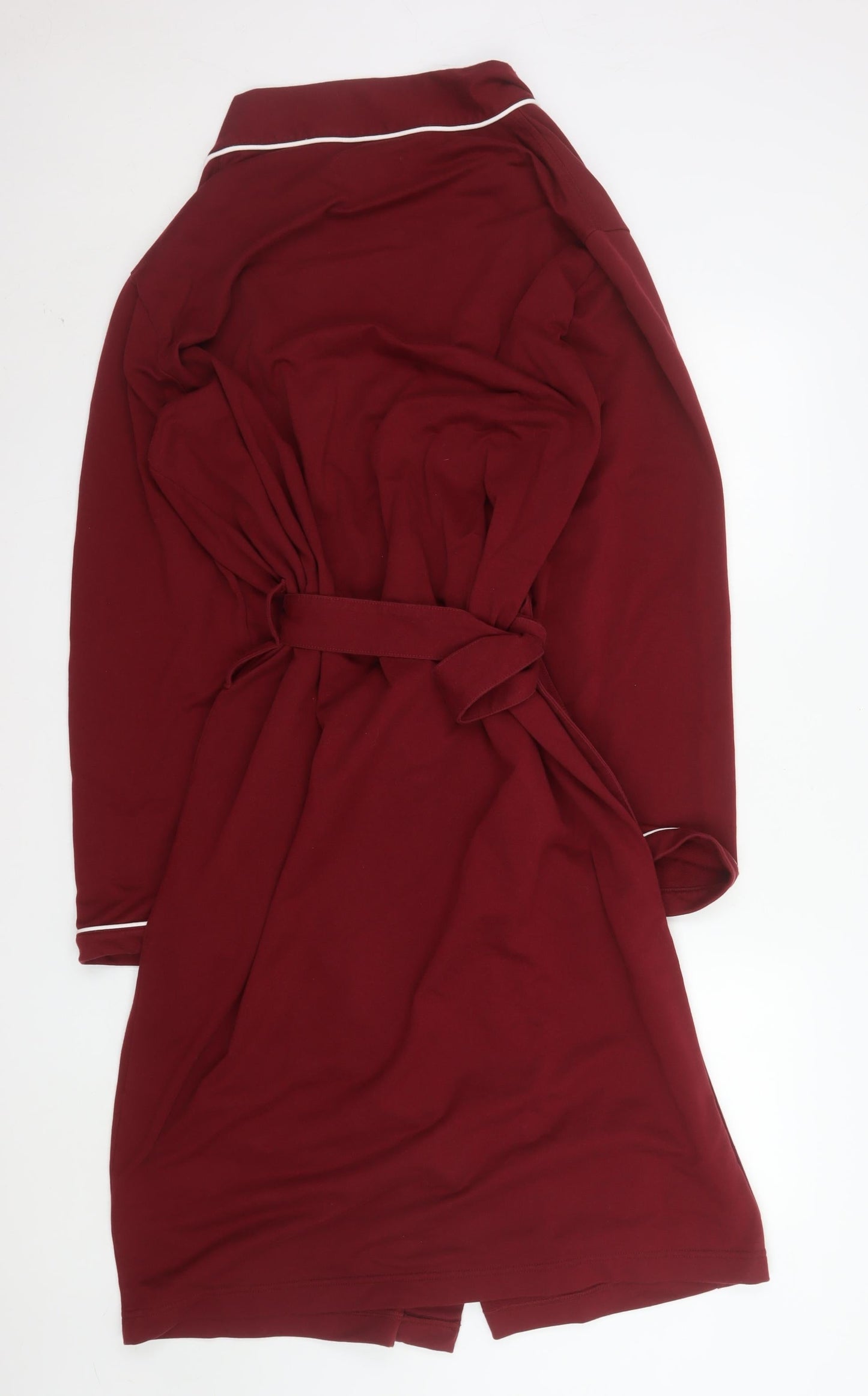Ralph Lauren Women's Red Cotton Blend Robe L Kimono Style Nightwear