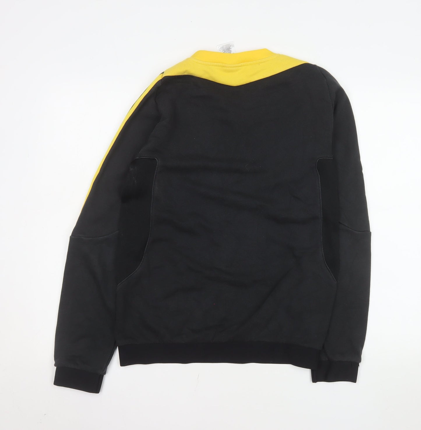 Adidas Men’s Black Yellow Beeston Pullover Sports Sweatshirt S