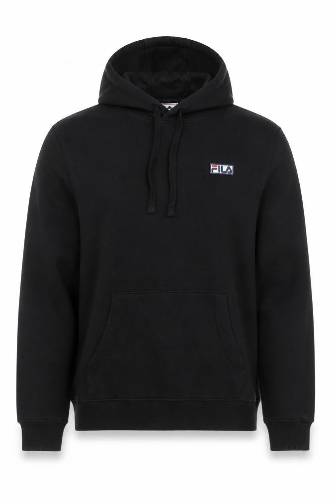 Fila Men's Black Pullover Hoodie Small Regular Fit Fleece