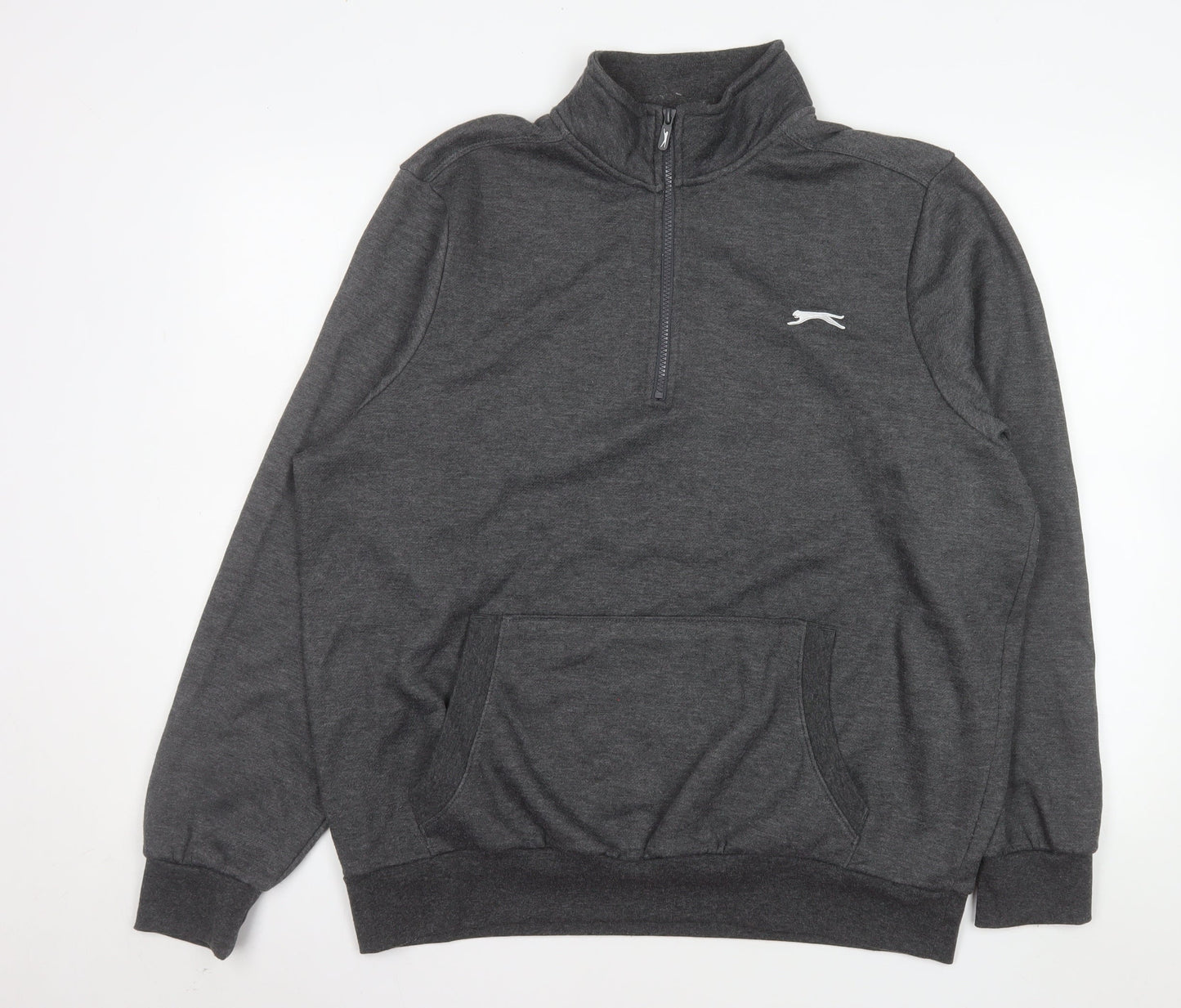 Slazenger Men's Grey 1/4 Zip Pullover Sweatshirt Size L