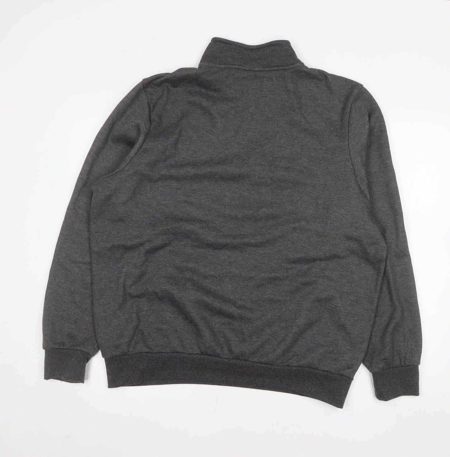 Slazenger Men's Grey 1/4 Zip Pullover Sweatshirt Size L