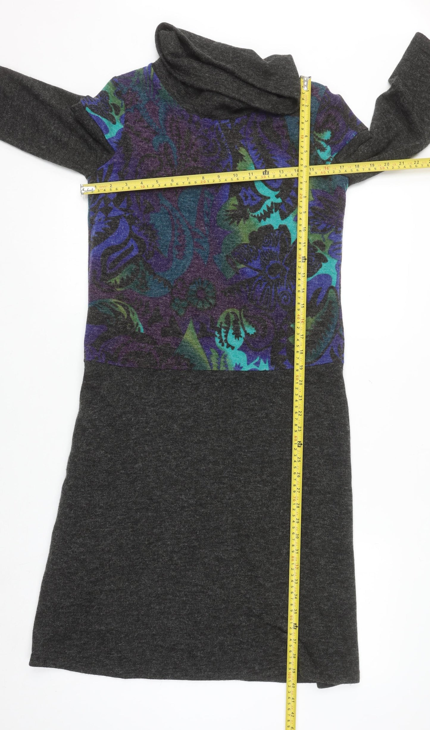 Refa Womens Multicoloured Floral Knit Shift Dress Size 12