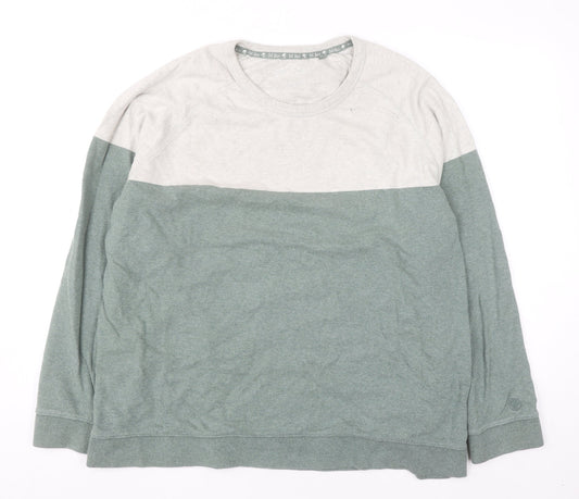 Fat Face Men’s Green Crew Neck Cotton Pullover Sweatshirt L