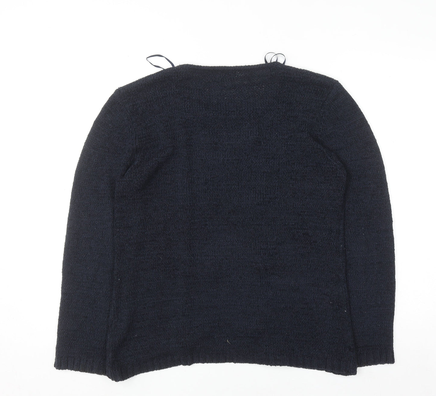 Roman Originals Women's Blue Knit Cardigan Size S Long Sleeve