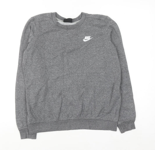 Nike Men's Grey Small Pullover Sweatshirt Crew Neck Fleece