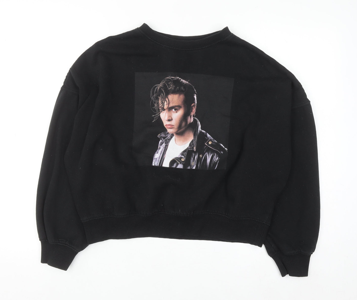 H&M Divided Women’s Black Cry-Baby Pullover Sweatshirt M