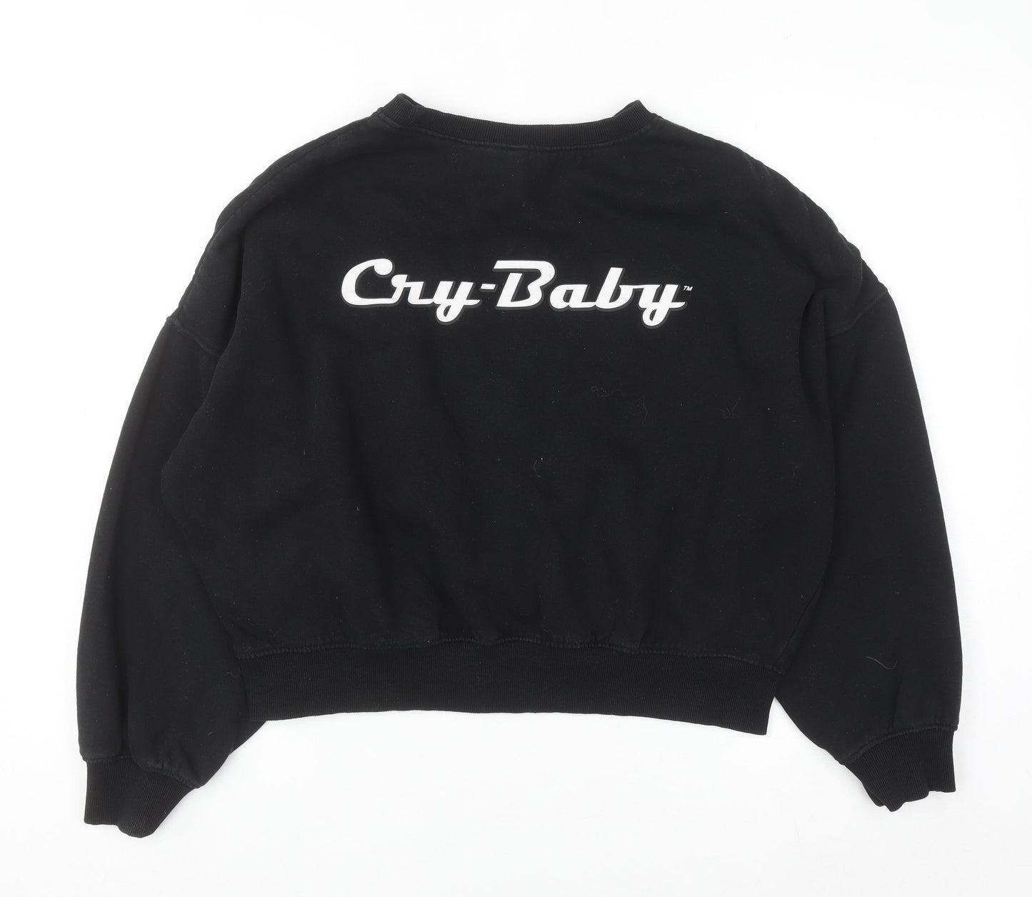 H&M Divided Women’s Black Cry-Baby Pullover Sweatshirt M