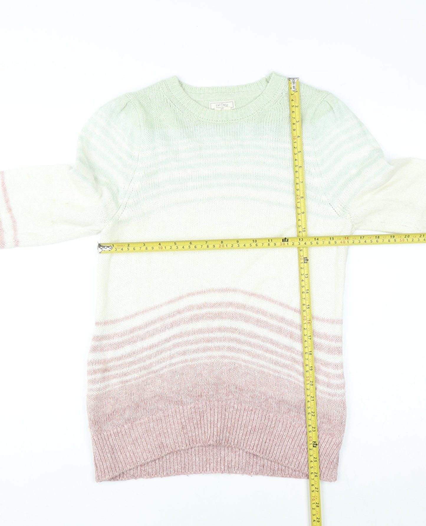 Fat Face Women's Multicoloured Striped Crew Neck Jumper Size 10