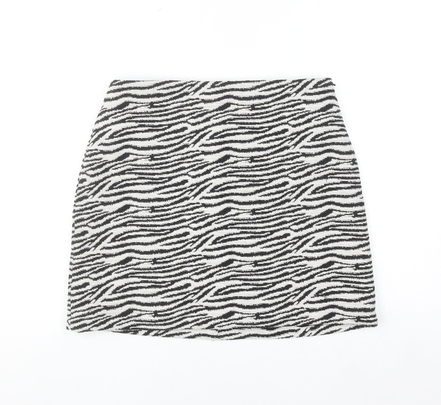 Karen Millen Women’s Black Animal Print Tweed Pencil Skirt UK 10