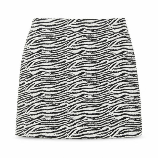 Karen Millen Women’s Black Animal Print Tweed Pencil Skirt UK 10