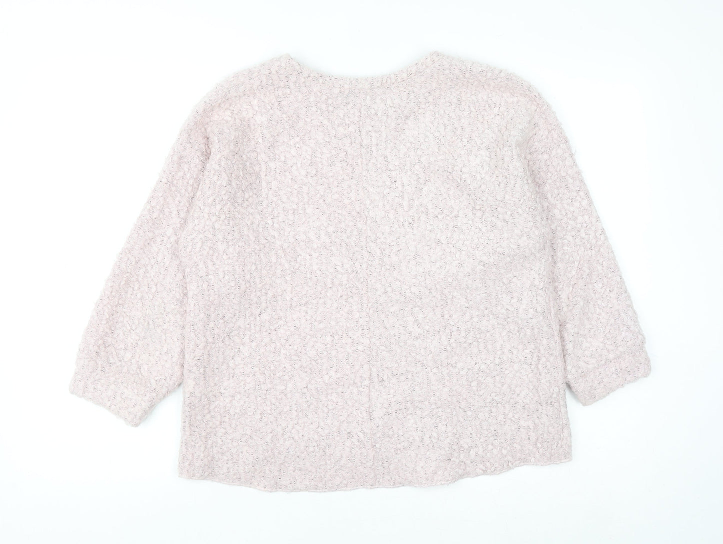 Topshop Women Pink UK 12 Chunky Knit Pullover Jumper