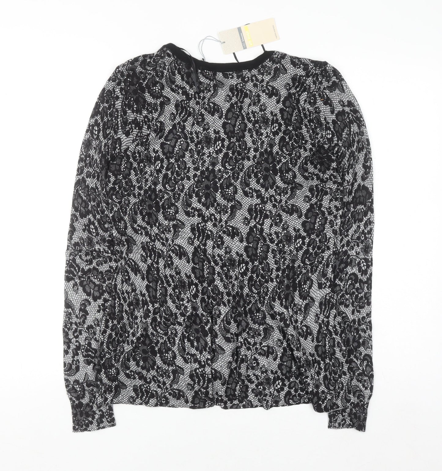 Marks and Spencer Womens Grey Lace Floral Cardigan UK 10