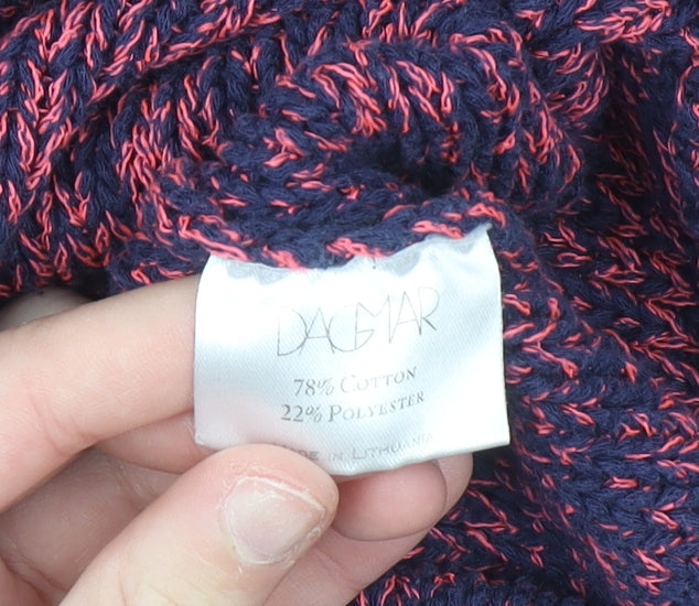 Dagmar Women's Multicoloured Knit Cable Pullover Jumper Size L
