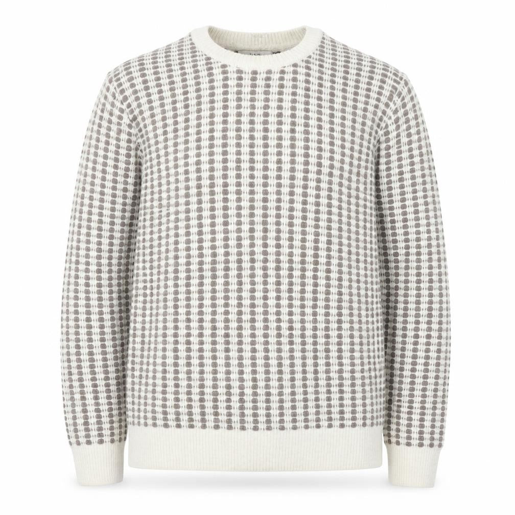 Marks & Spencer Men's Beige Waffle Knit Wool Blend Jumper M