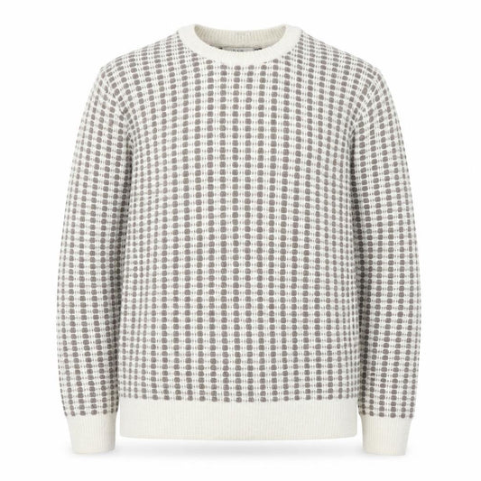Marks & Spencer Men's Beige Waffle Knit Wool Blend Jumper M