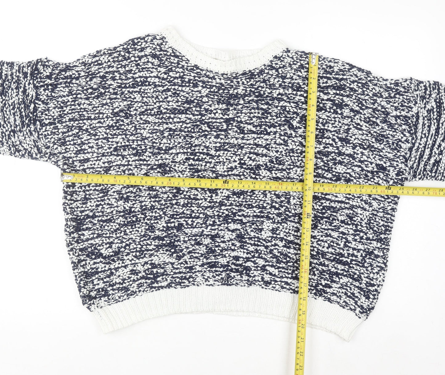 Tu Women’s Multicoloured Chunky Knit Crew Neck Pullover Jumper Size 22