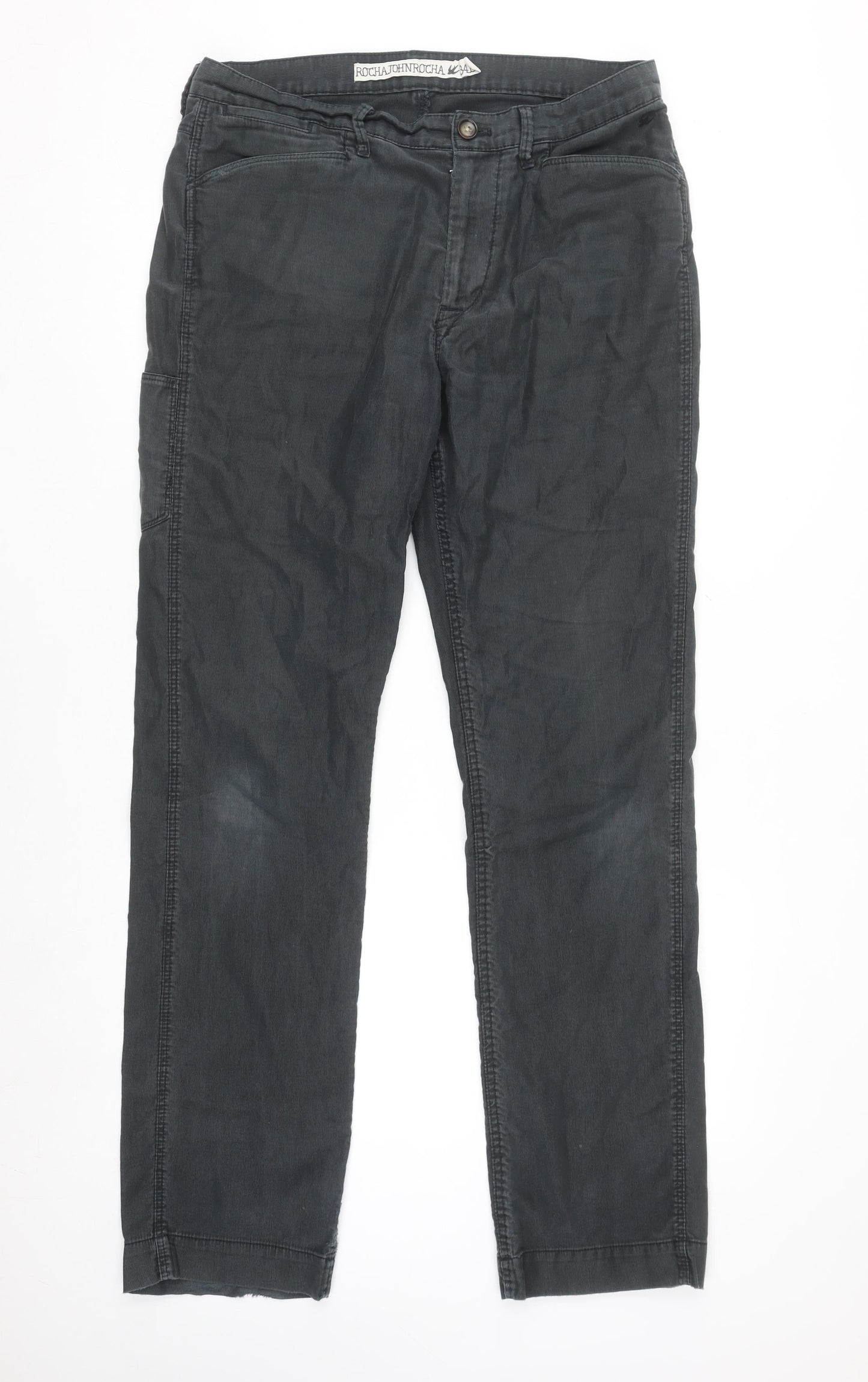 Rocha John Rocha Men's Black 34L Cotton Chino Trousers