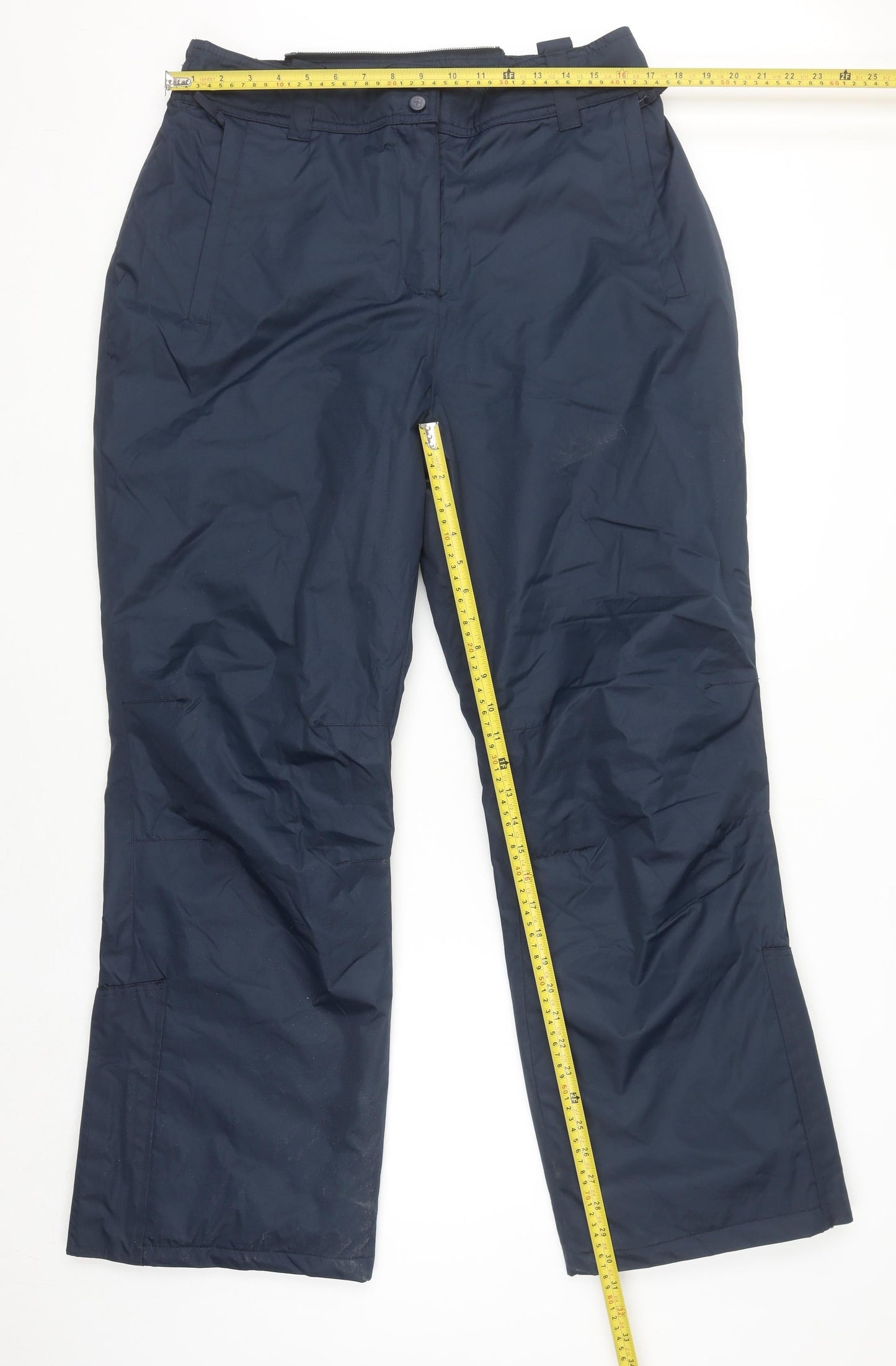 Mountain Warehouse Women Navy Blue Snow Pants UK 14 Water Resistant Warm Trousers