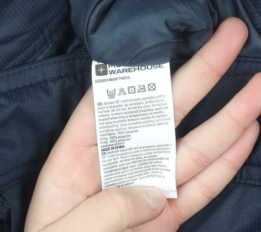 Mountain Warehouse Women Navy Blue Snow Pants UK 14 Water Resistant Warm Trousers