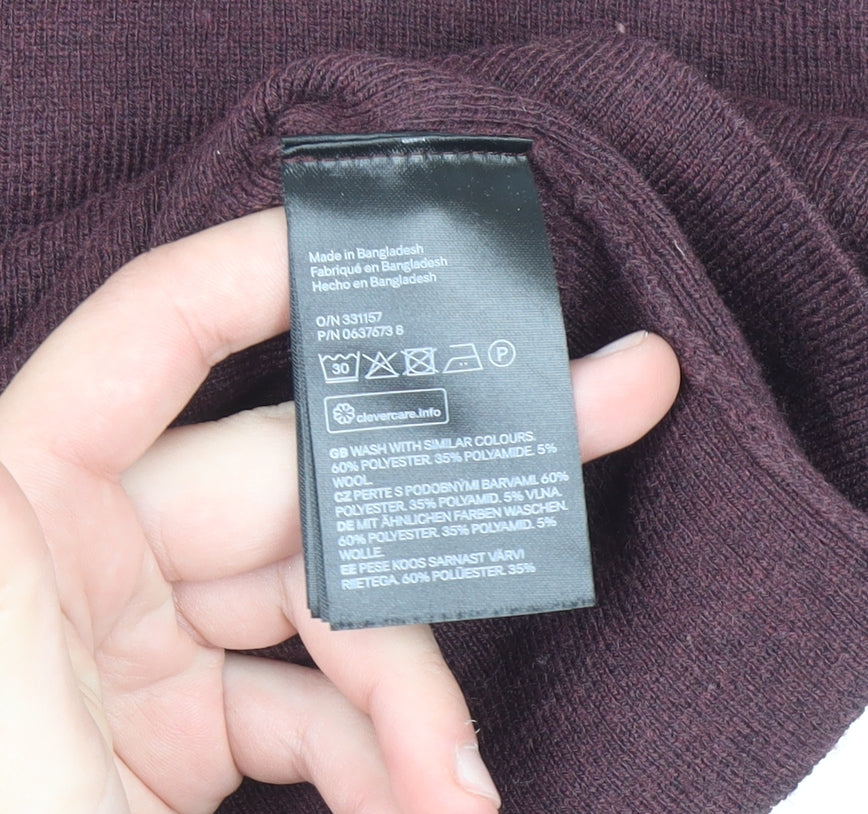 H&M Conscious Women’s Brown V-Neck Knit Jumper XS