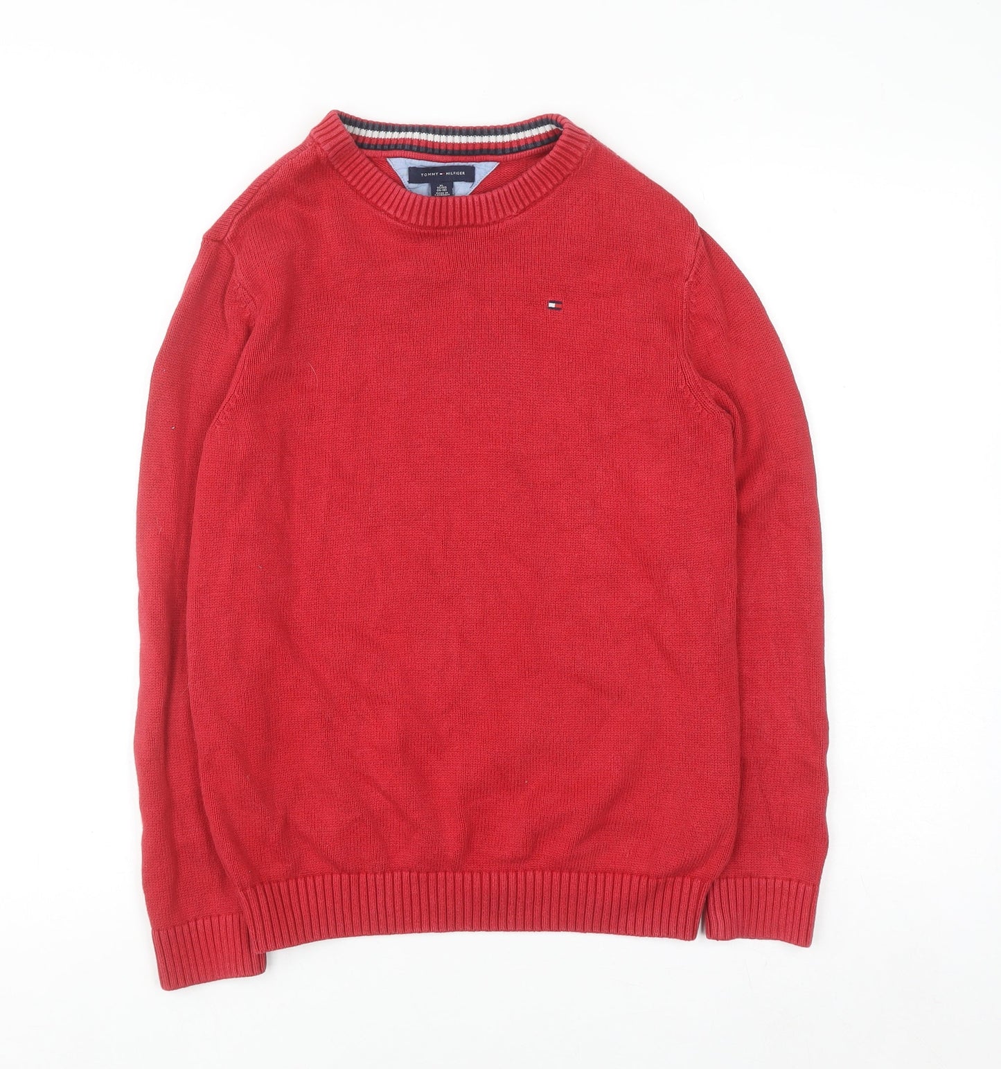 Tommy Hilfiger Women Red Cotton Crew Neck Pullover Jumper XL