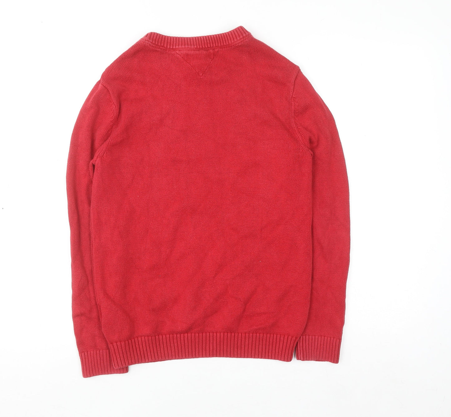 Tommy Hilfiger Women Red Cotton Crew Neck Pullover Jumper XL