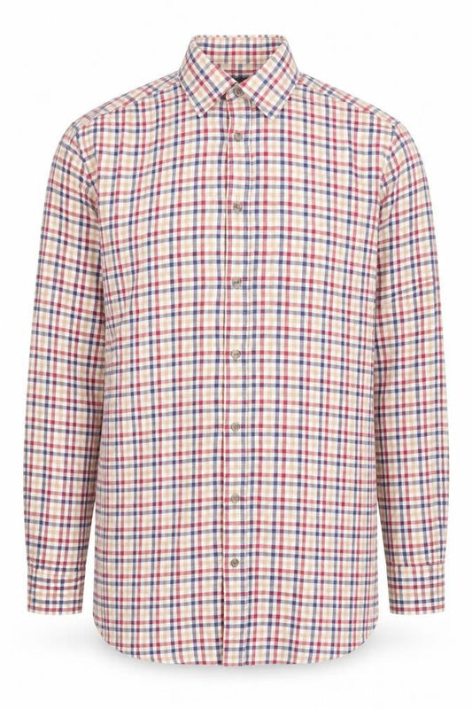 Marks & Spencer Men's Multicoloured Check Cotton Twill Shirt Size 14.5 Regular