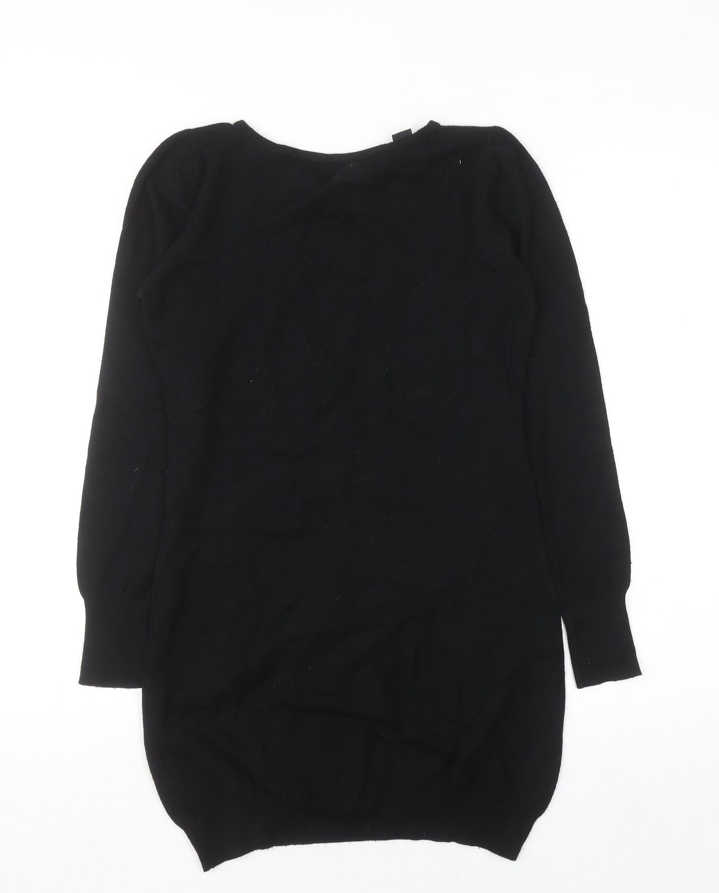 SOS Millenium Womens Black Long Sleeve Knit Blouse One Size