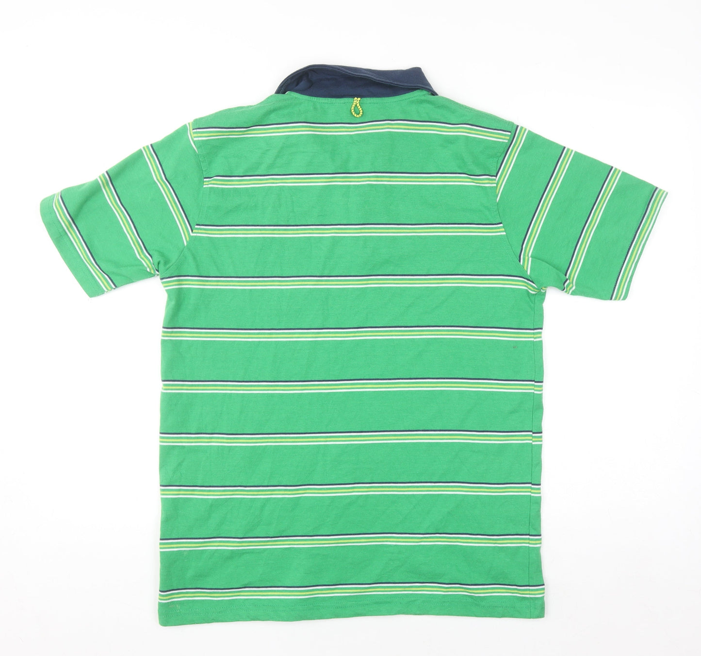 Ocean Pacific Men's Green Striped Polo Shirt M Regular Fit